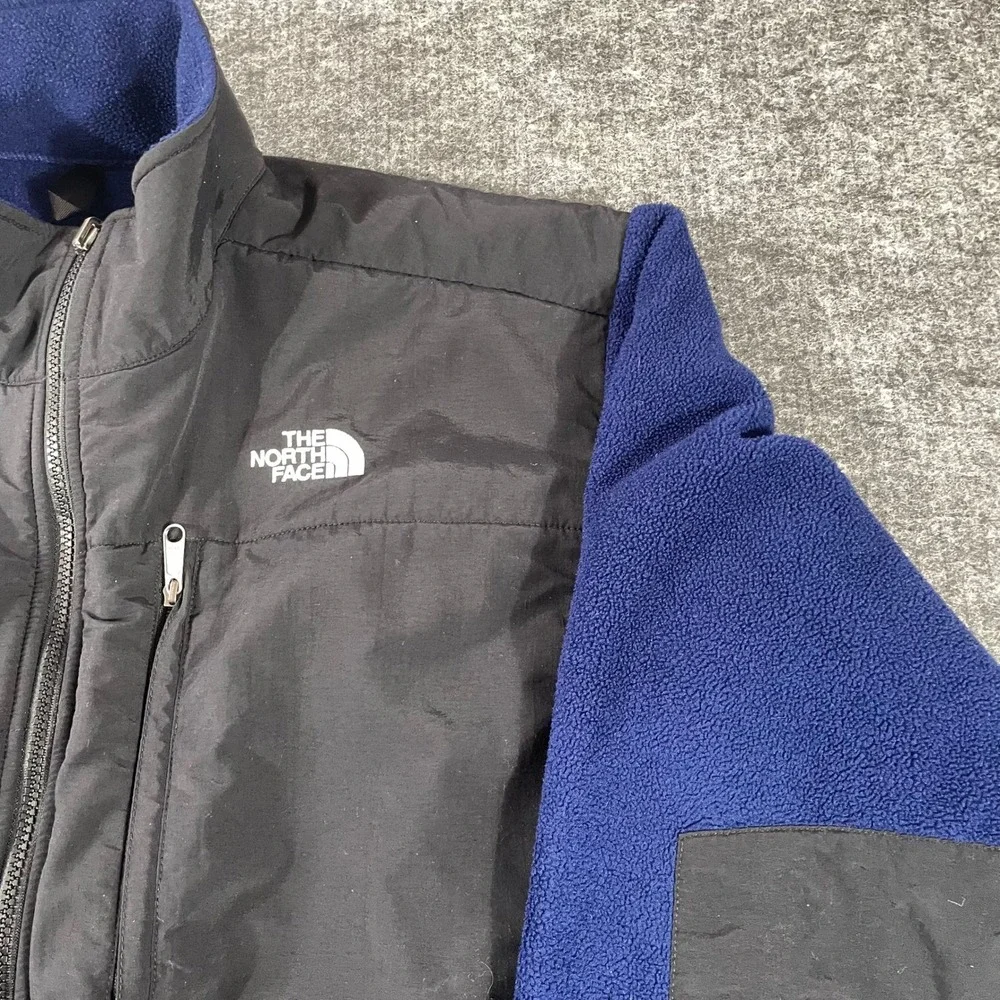 The North Face Denali Jacket Mens XL Blue Black Fleece‎ Full Zip Outdoor Hiking